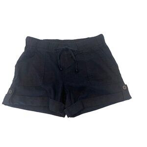 Joe Fresh Navy Linen-Blend Drawstring Shorts With Pockets
